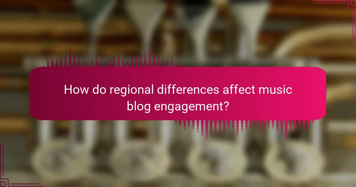 How do regional differences affect music blog engagement?