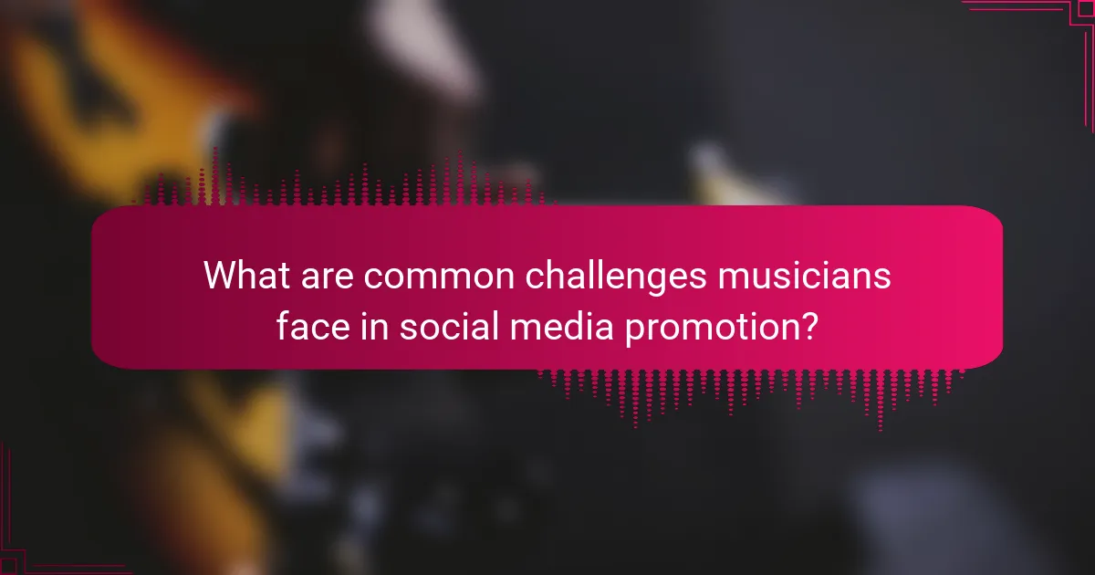 What are common challenges musicians face in social media promotion?