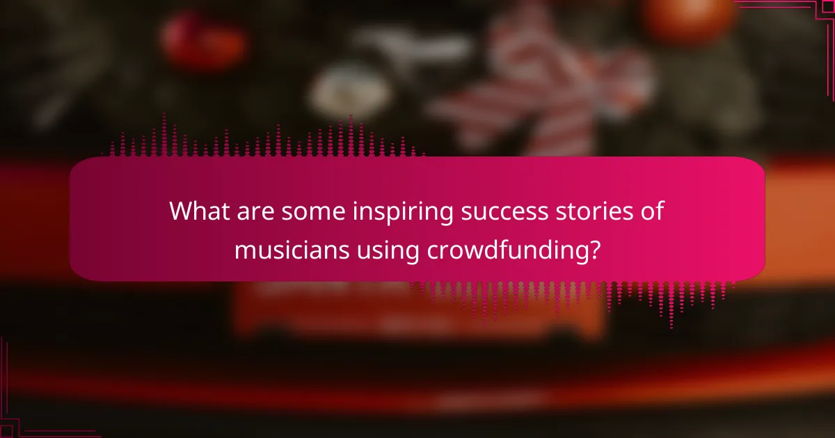 What are some inspiring success stories of musicians using crowdfunding?