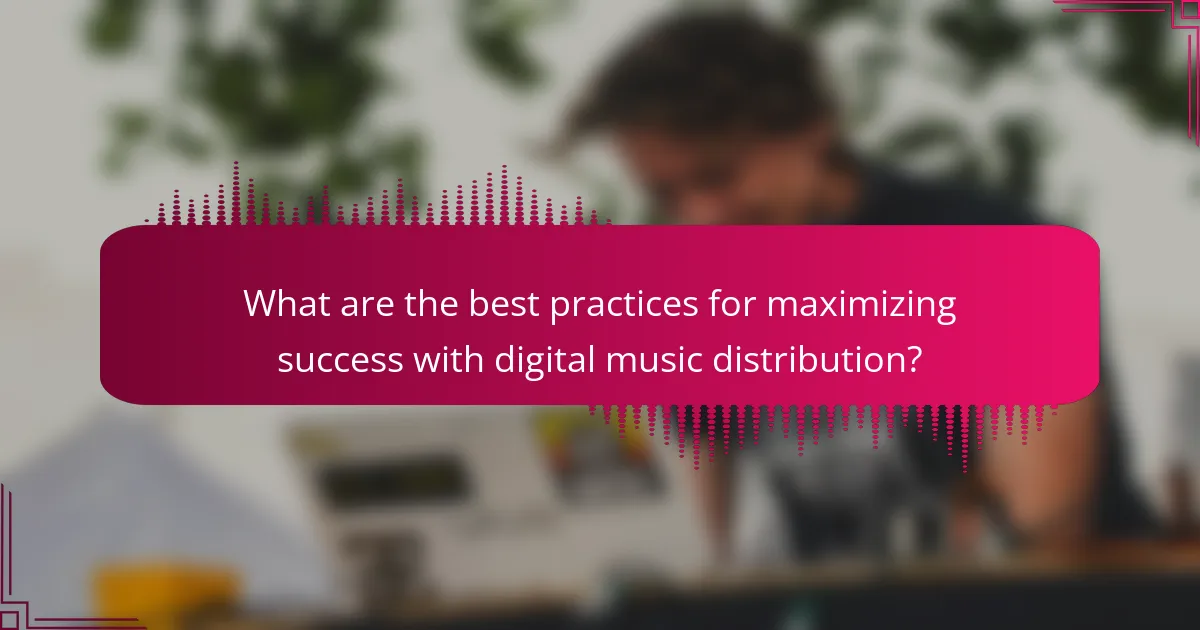 What are the best practices for maximizing success with digital music distribution?