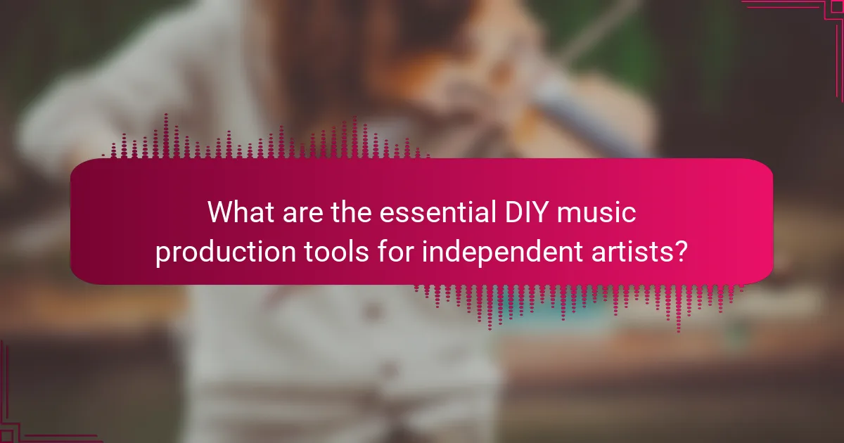 What are the essential DIY music production tools for independent artists?