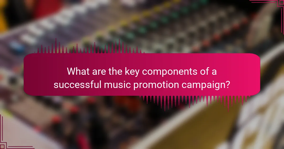 What are the key components of a successful music promotion campaign?