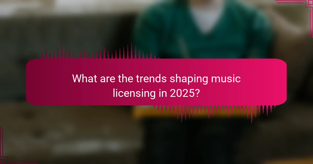 What are the trends shaping music licensing in 2025?
