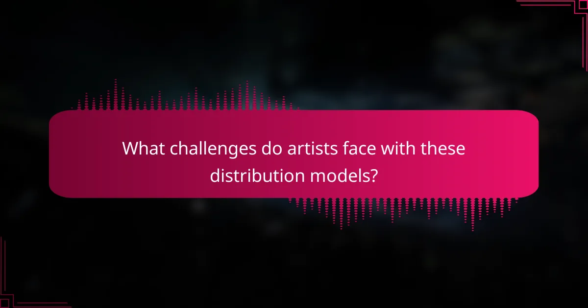 What challenges do artists face with these distribution models?