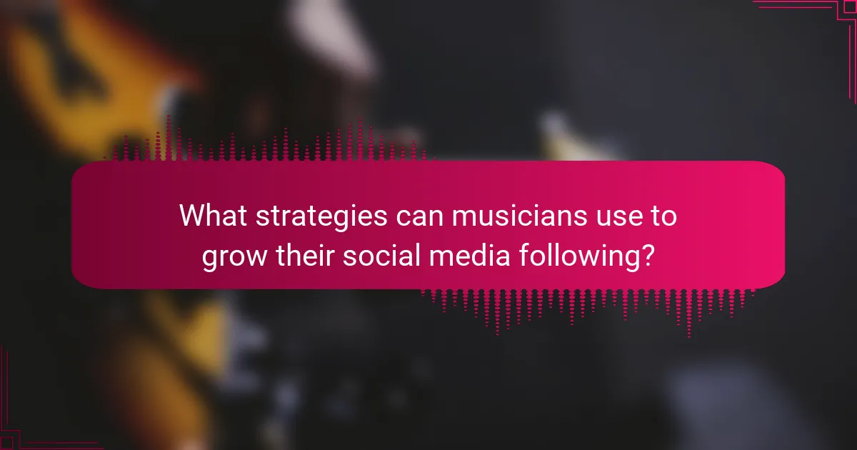 What strategies can musicians use to grow their social media following?