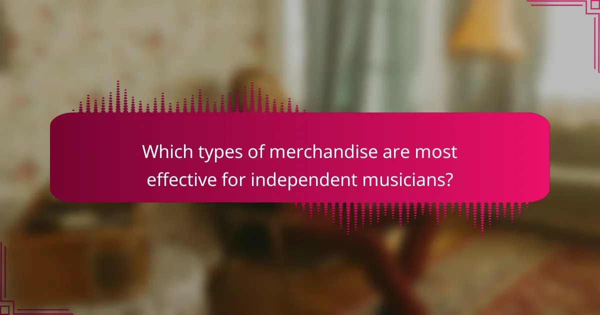Which types of merchandise are most effective for independent musicians?